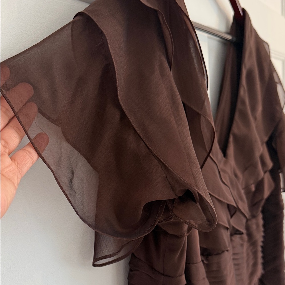 Elegant Brown Evening Dress